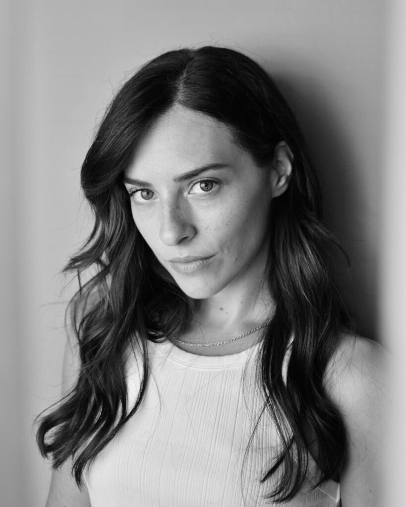 Chiara Elcino foto primo piano in bianco e nero attrice